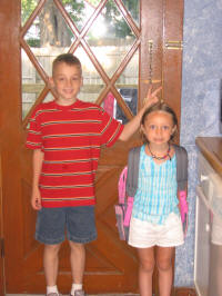 Zak & Elizabeth first day of school 2006